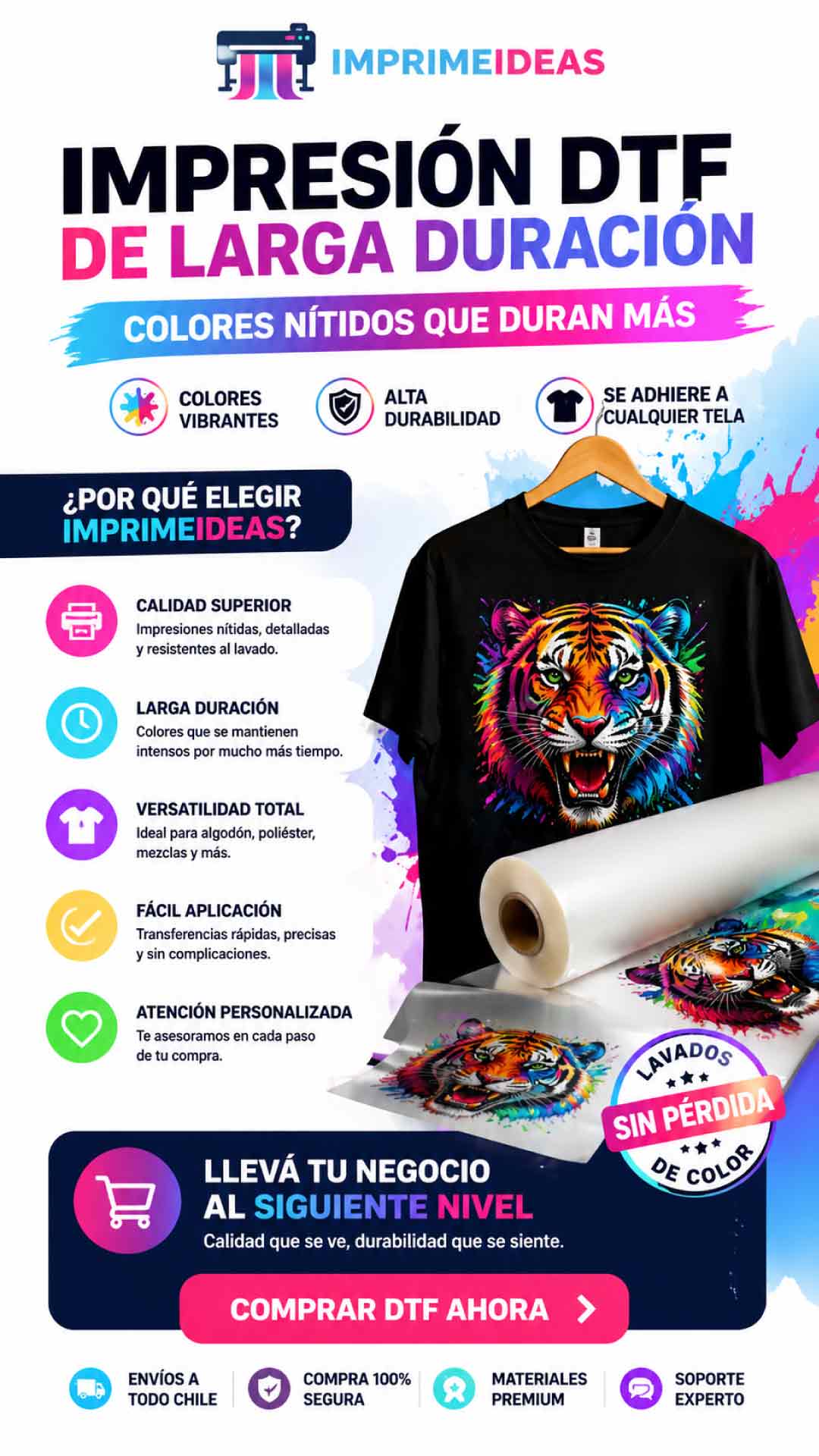 Impresion DTF textil dtf textil en alta calidad - Imprimeideas