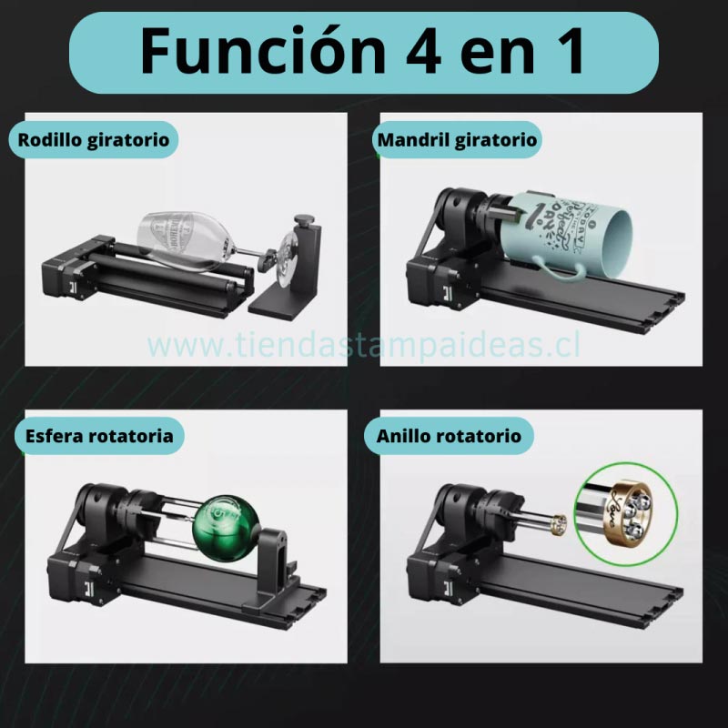 Accesorio rotatorio Xtool RA2 PRO Láser - Para termos, botellas y más - Imagen 2