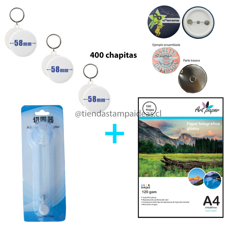 Chapita 58 mm variedades – Pack