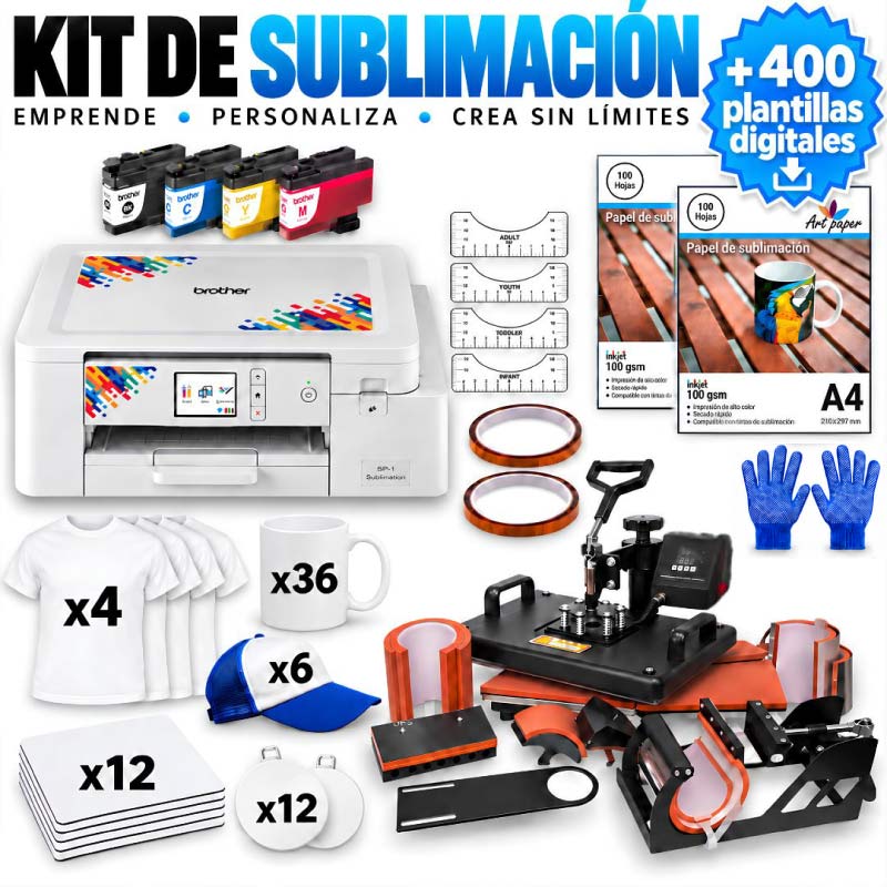 Kit de sublimación 13 en 1 Avanzado Brother SP1 - Tienda Stampaideas Imprimeideas