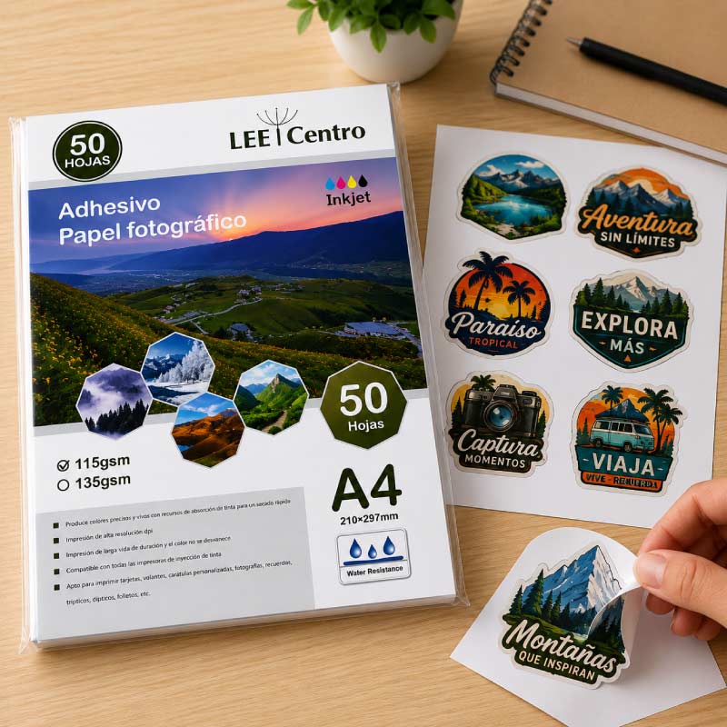 Papel adhesivo fotográfico 115 gramos - Tienda Stampaideas Imprimeideas