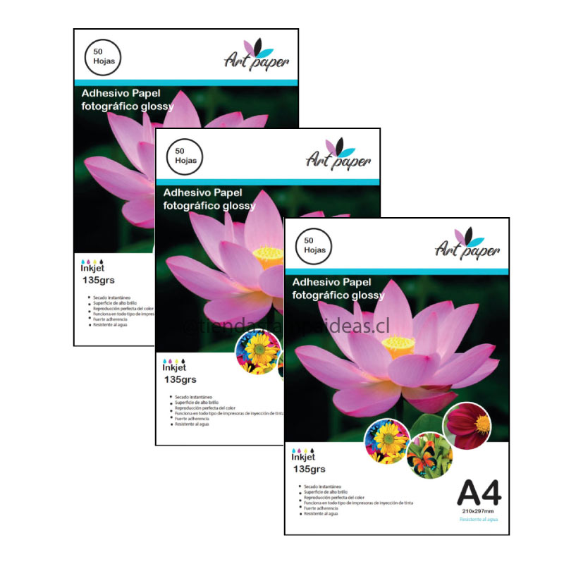 Papel fotográfico adhesivo Art Paper - Pack 3 unidades