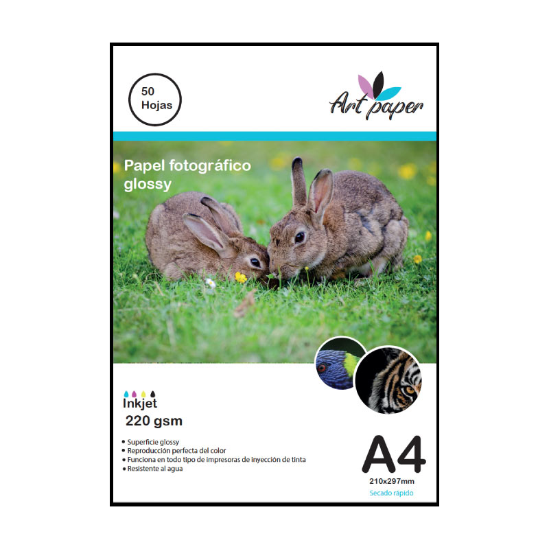 Papel fotográfico A4 220 gramos 50 hojas – Art Paper