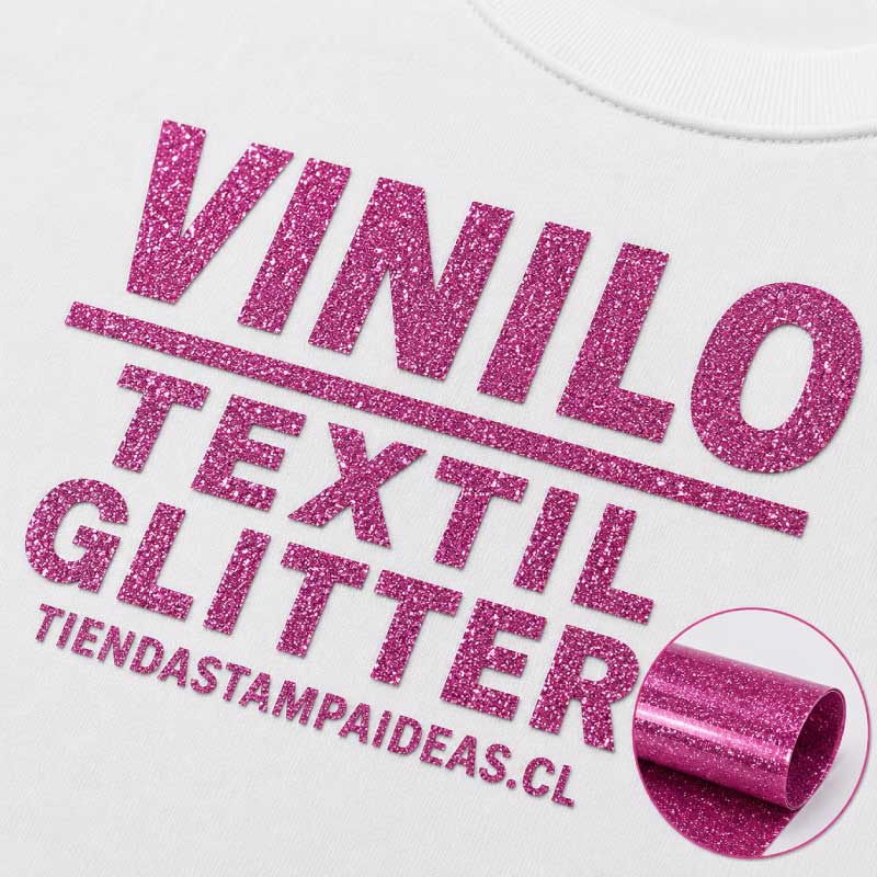 Vinilo textil glitter PU – Morado - Imagen 2