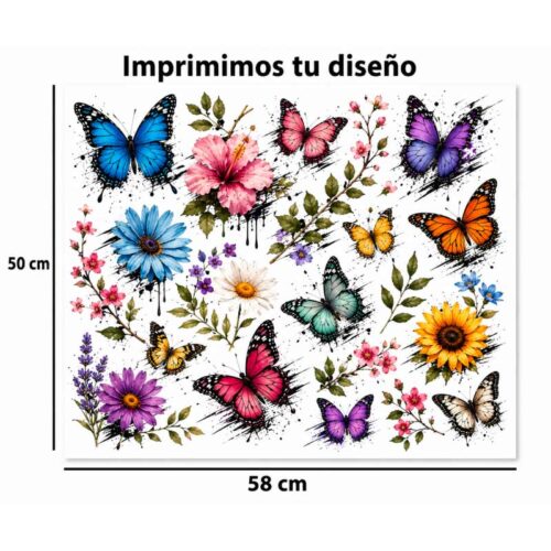 Impresión DTF textil 50 x 58 cm medio metro - Imprimeideas