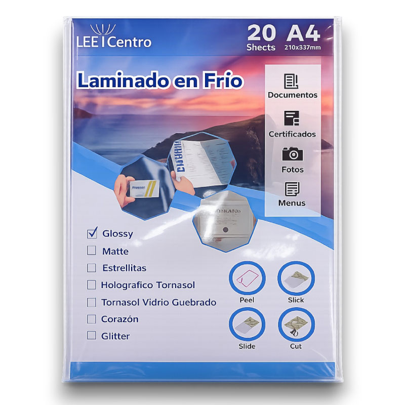 Laminado en frío A4 Brillante - Tienda Stampaideas Imprimeideas