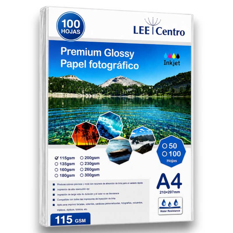 Papel fotográfico A4 115 gramos – Lee