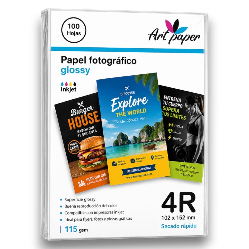 Papel fotográfico 4R 115 gramos - Art Paper