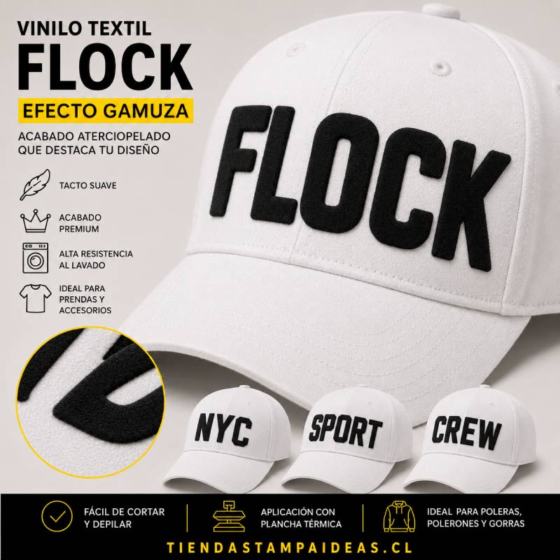 Vinilo Textil Flock negro - Tienda Stampaideas Imprimeideas