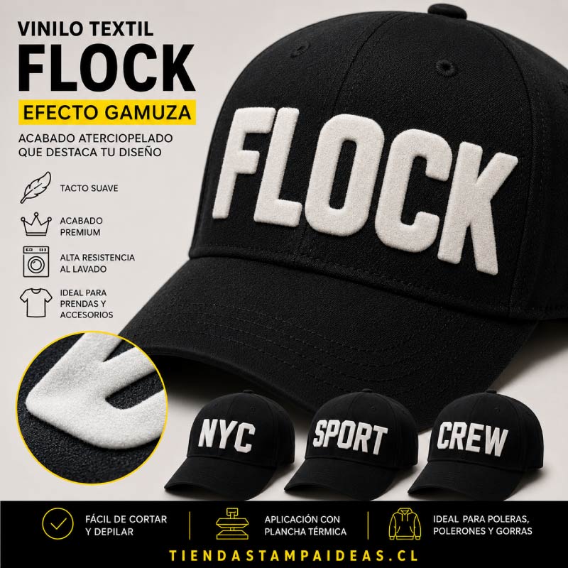Vinilo flock blanco gamuzado - Tienda Stampaideas Imprimeideas