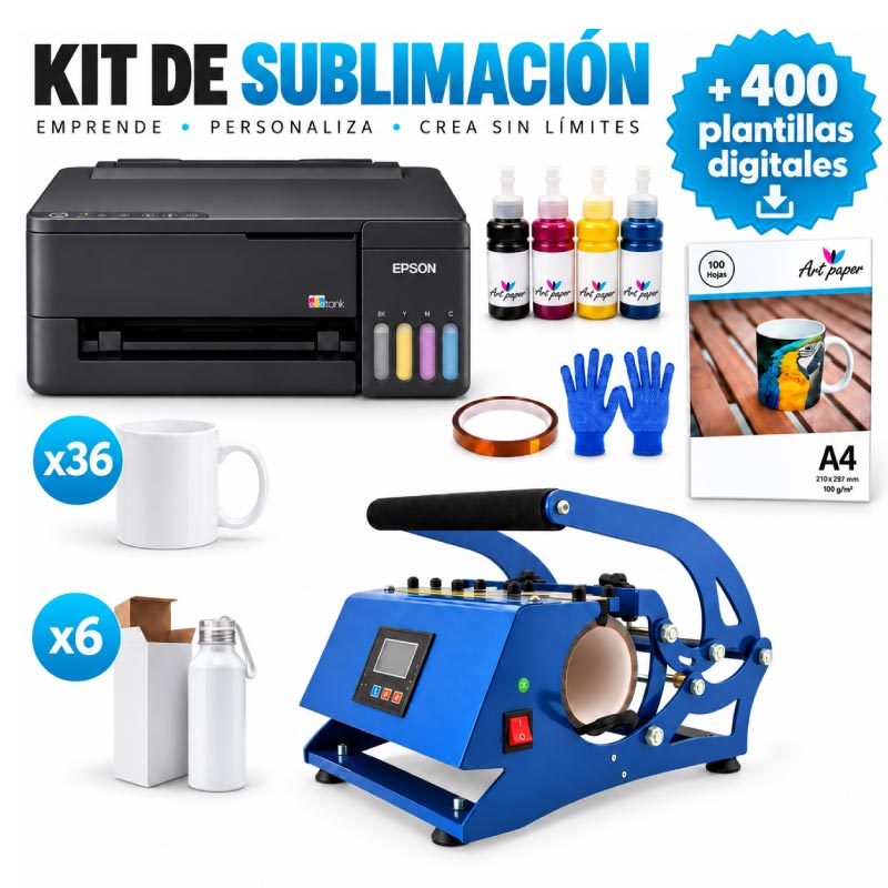 Kit de Sublimación 3 en 1 – Para Tazas y Botellas