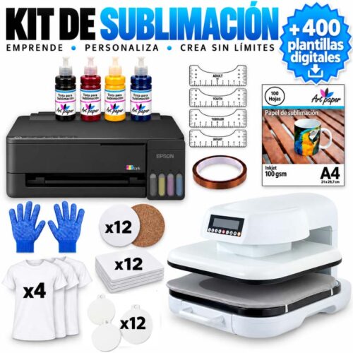 Kit de sublimación estampadora automática 38 x 38 L1350 deslizable - Tienda Stampaideas Imprimeideas