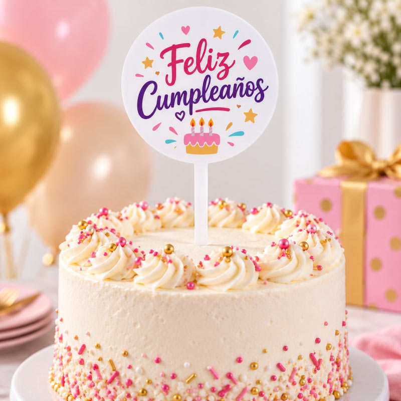 Paleta topper para torta personalizado - Tienda Stampaideas Imprimeideas