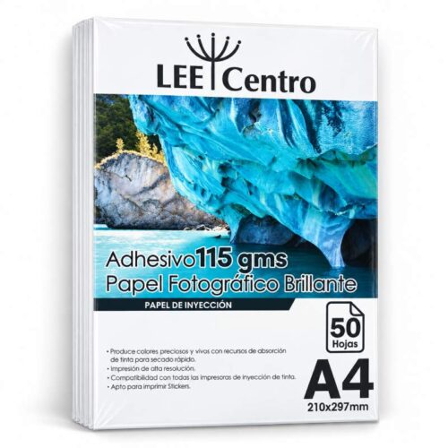 Papel adhesivo fotográfico 115 gramos A4 - Tienda Stampaideas Imprimeideas
