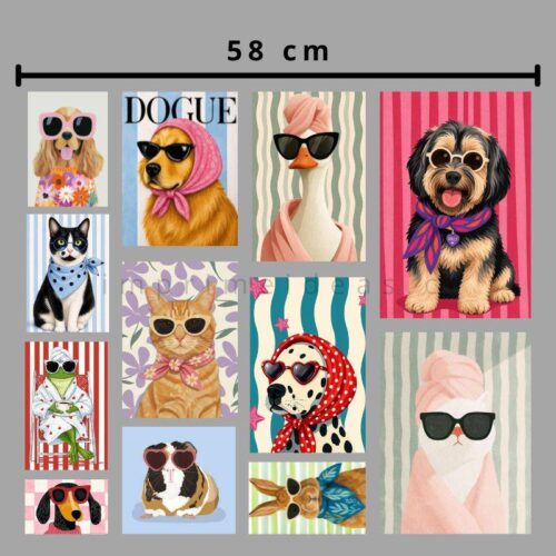 Lienzo DTF Textil Perritos Virales - Tienda Stampaideas Imprimeideas